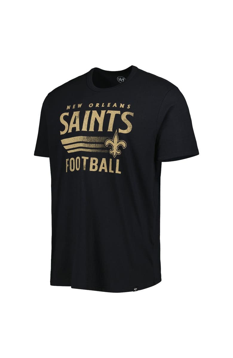 '47 Men's '47 Black New Orleans Saints Wordmark Rider Franklin T-Shirt, Alternate, color, Black