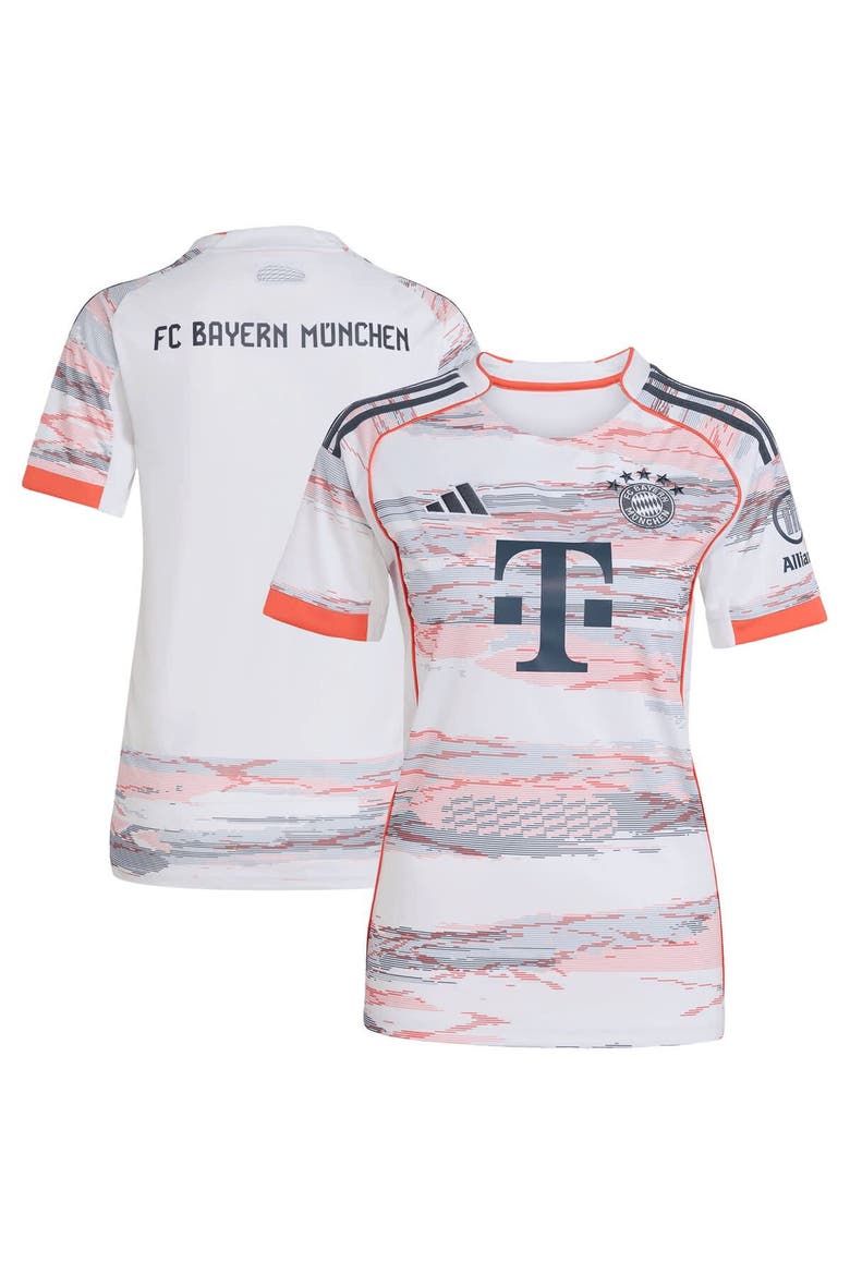 Women's adidas White Bayern Munich 2025/26 Away Replica Jersey, Main, color, White