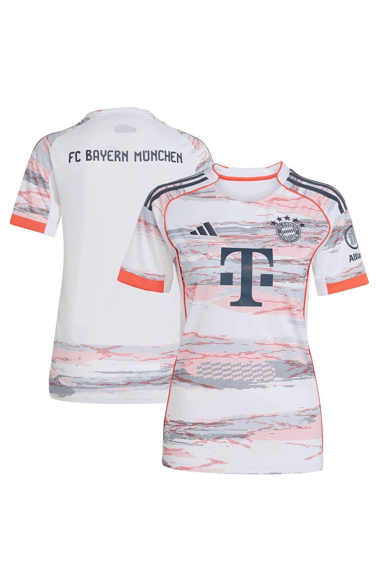 adidas Women's adidas White Bayern Munich 2025/26 Away Replica Jersey, Main, color, White