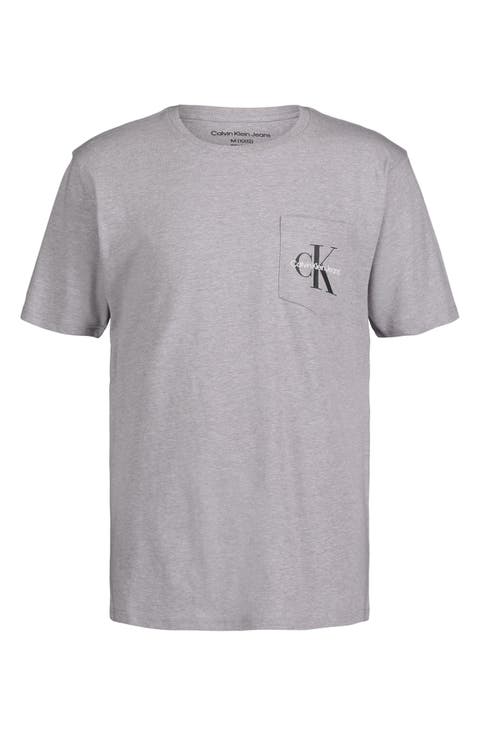 Kids' Core Monogram Logo Cotton Pocket T-Shirt (Big Kid)