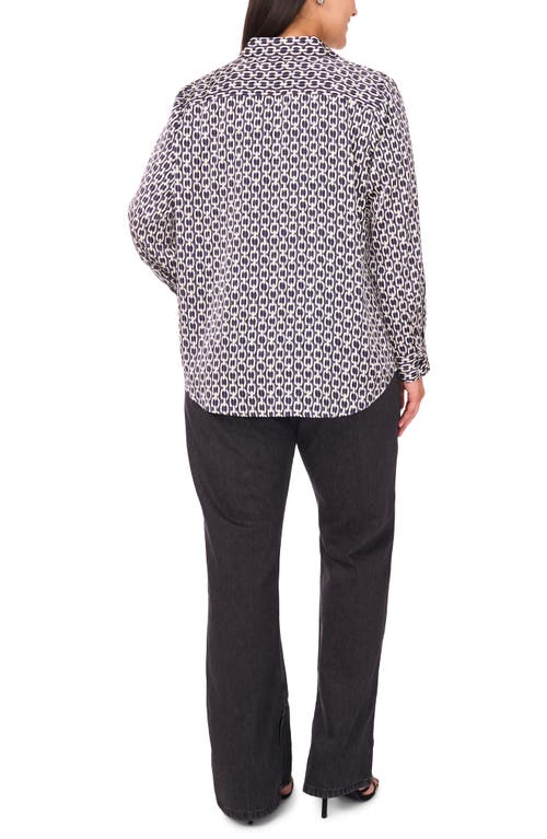 Vince Camuto Long Sleeve Button-down Shirt In Blue