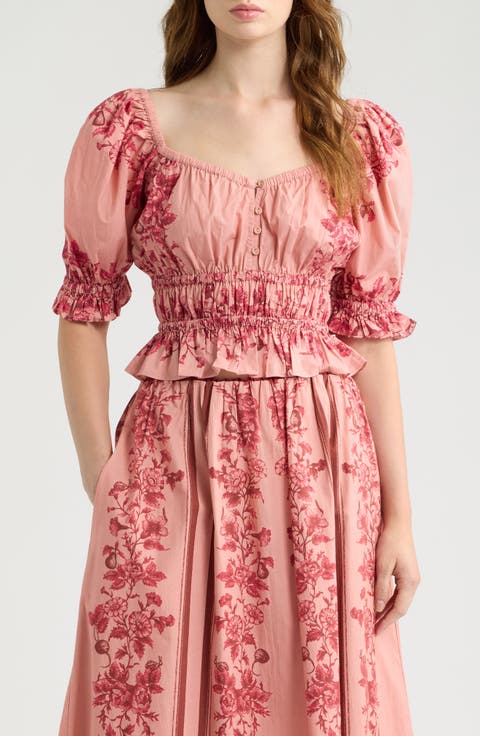 Rebecca Puffed Sleeve Organic Cotton Top