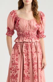 Cleobella Rebecca Puffed Sleeve Organic Cotton Top