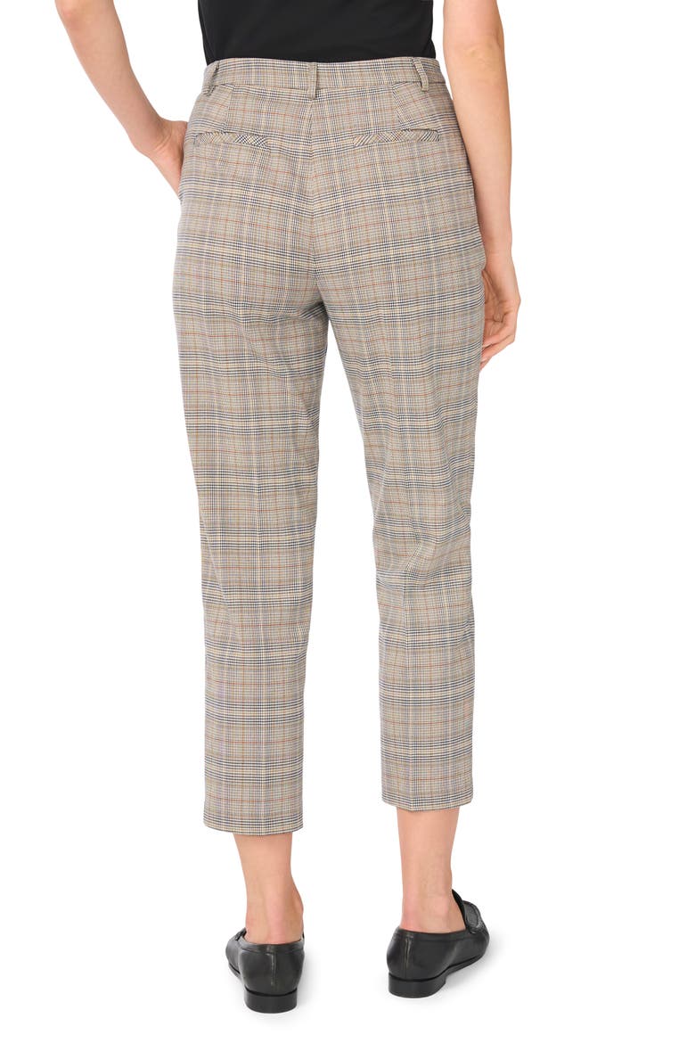 Plaid Crop Pants, Alternate, color, TOBACCO BROWN