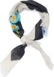 BCBGeneration Floral Cotton Square Scarf