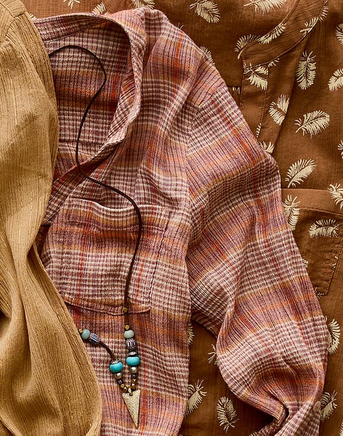 Carve Designs Dylan Gauze Shirt In Brown
