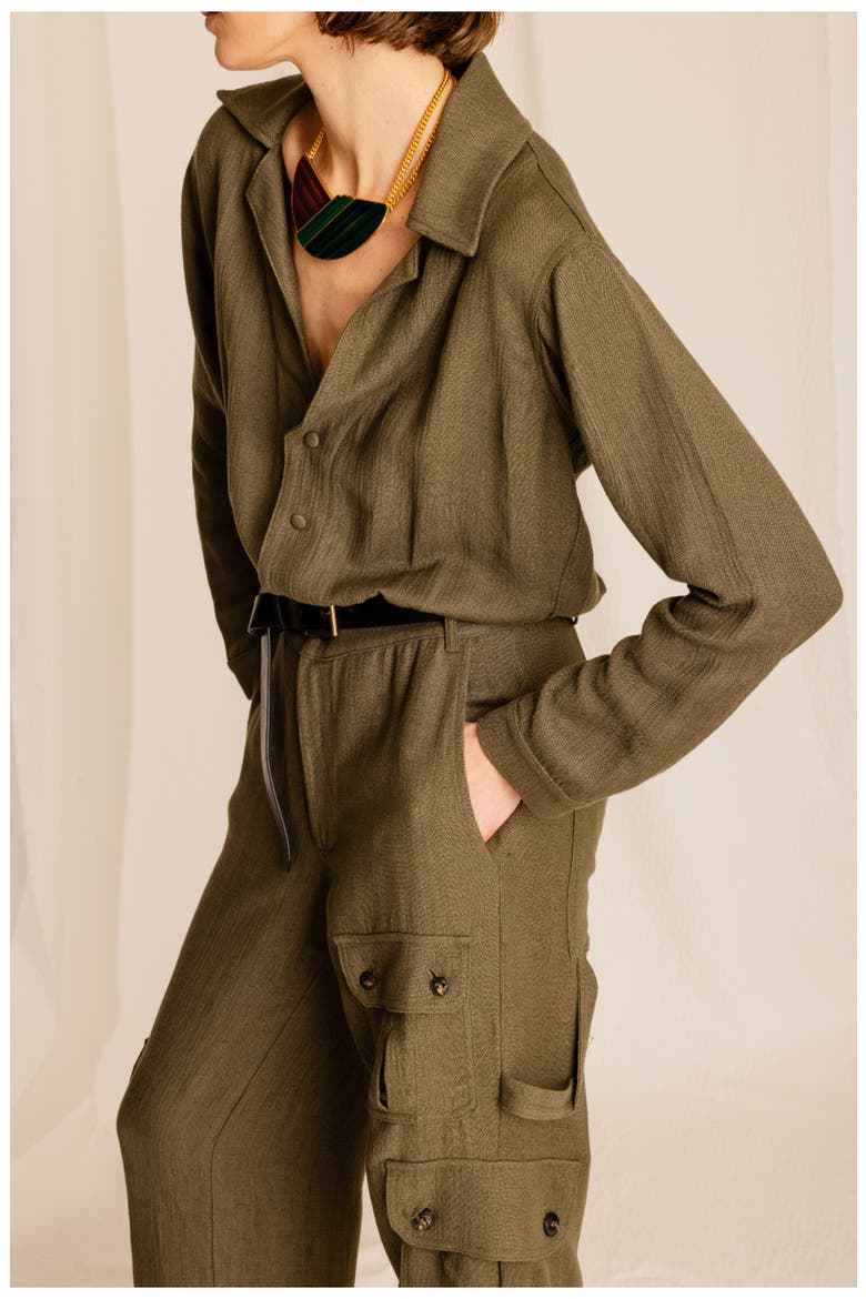 Cargo Jumpsuit, Alternate, color, Sage Green