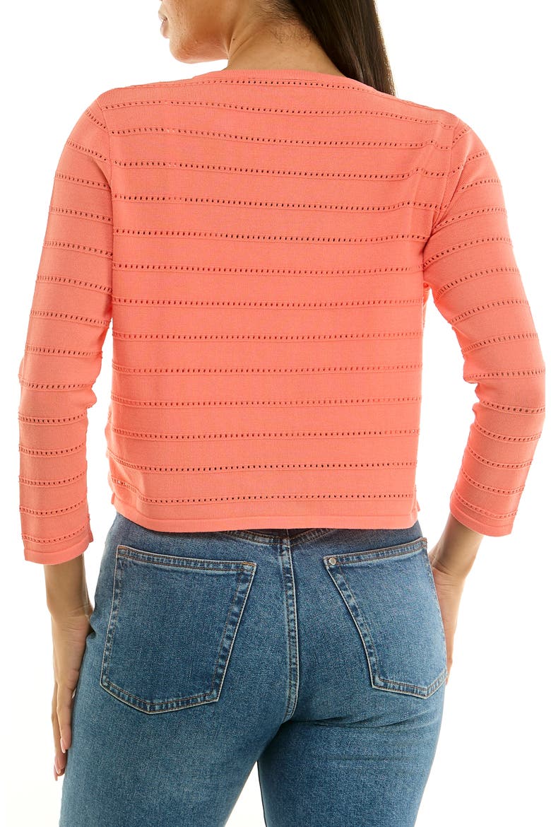 Pointelle Stitch Bolero, Alternate, color, CORAL SUNSET