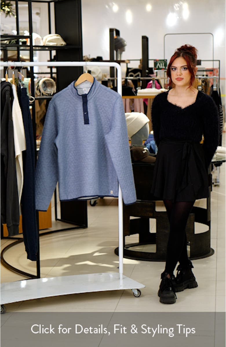 Corbet Reversible Quilted Snap Placket Sweatshirt, sales video thumbnail