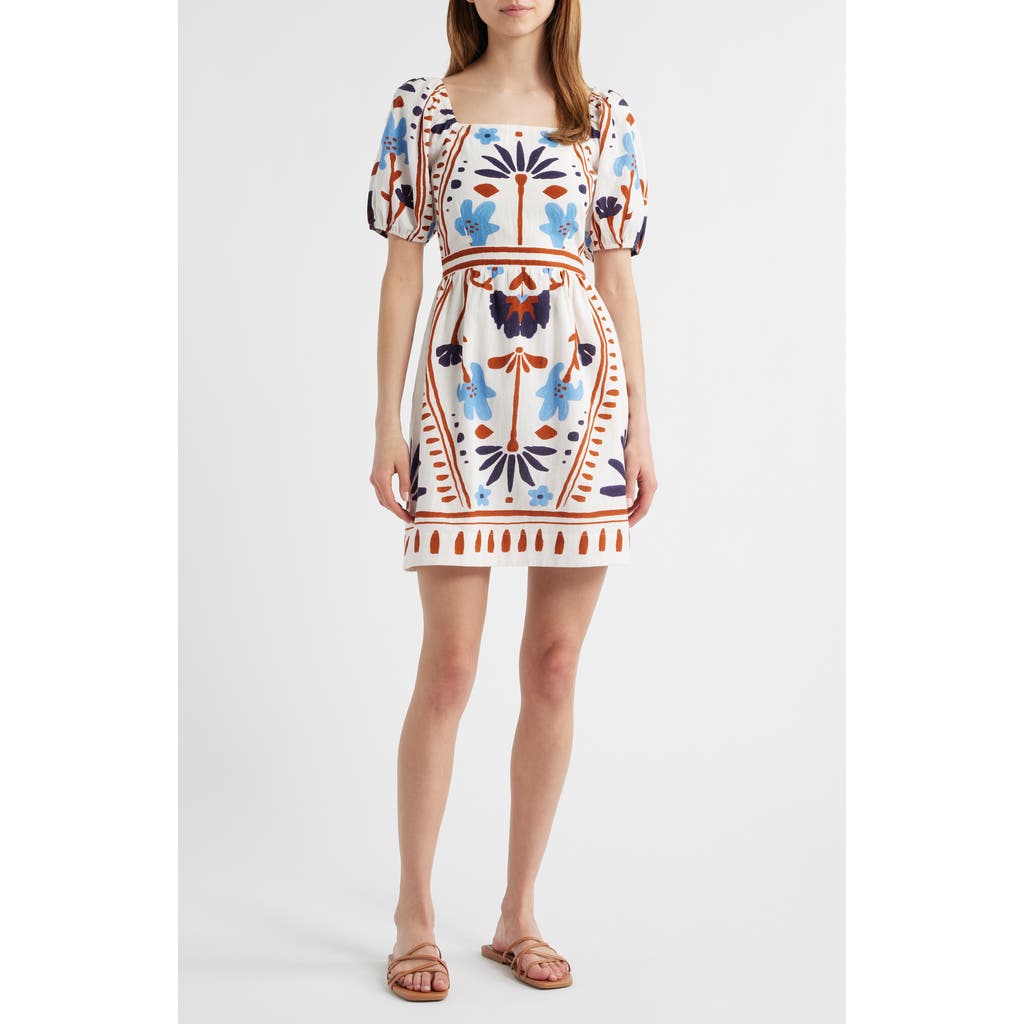 Cleobella Mariana Mixed Print Cotton & Linen Minidress in Liliana Print  product