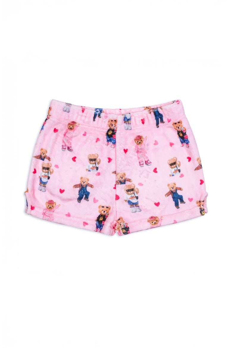 Plush Teddy Bears loungewear Shorts, Alternate, color, Light Pink