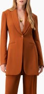 IVONNE Single-Button Blazer with Tuxedo Lapel