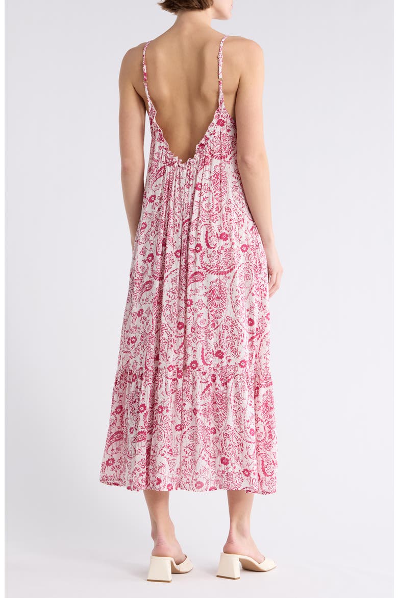 Open Back Cover-Up Dress, Alternate, color, PINK PAISLEY