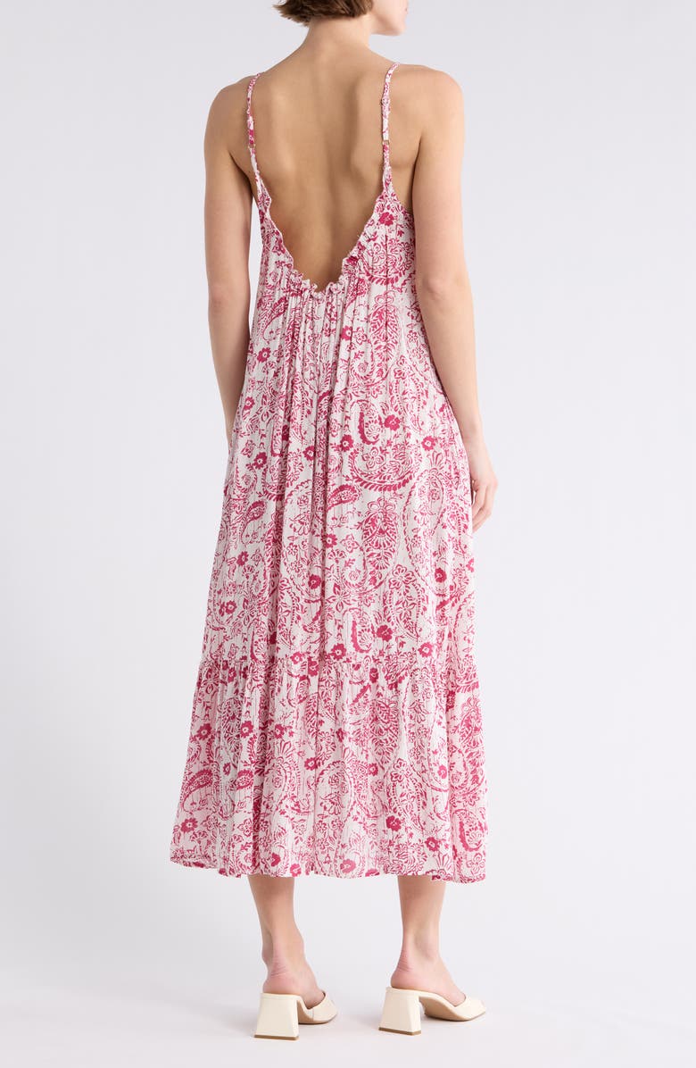 BOHO ME Open Back Cover-Up Dress, Alternate, color, Pink Paisley