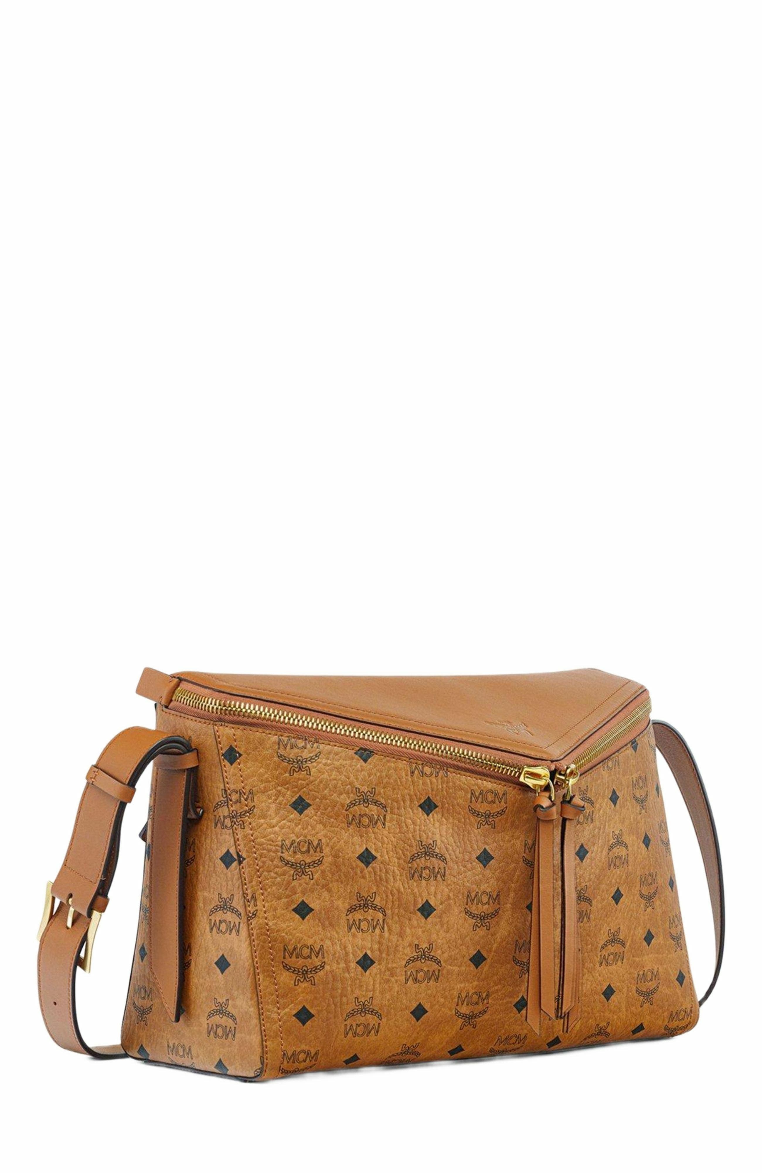 MCM Diamant 3D Shoulder Bag in Visetos Leather Mix, Alternate, color, 