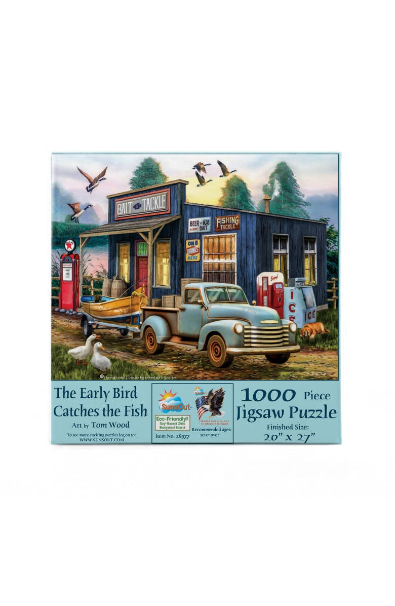 Sunsout The Early Bird Catchs the Fish 1000 piece Jigsaw Puzzle for Adults, Alternate, color, Multicolor