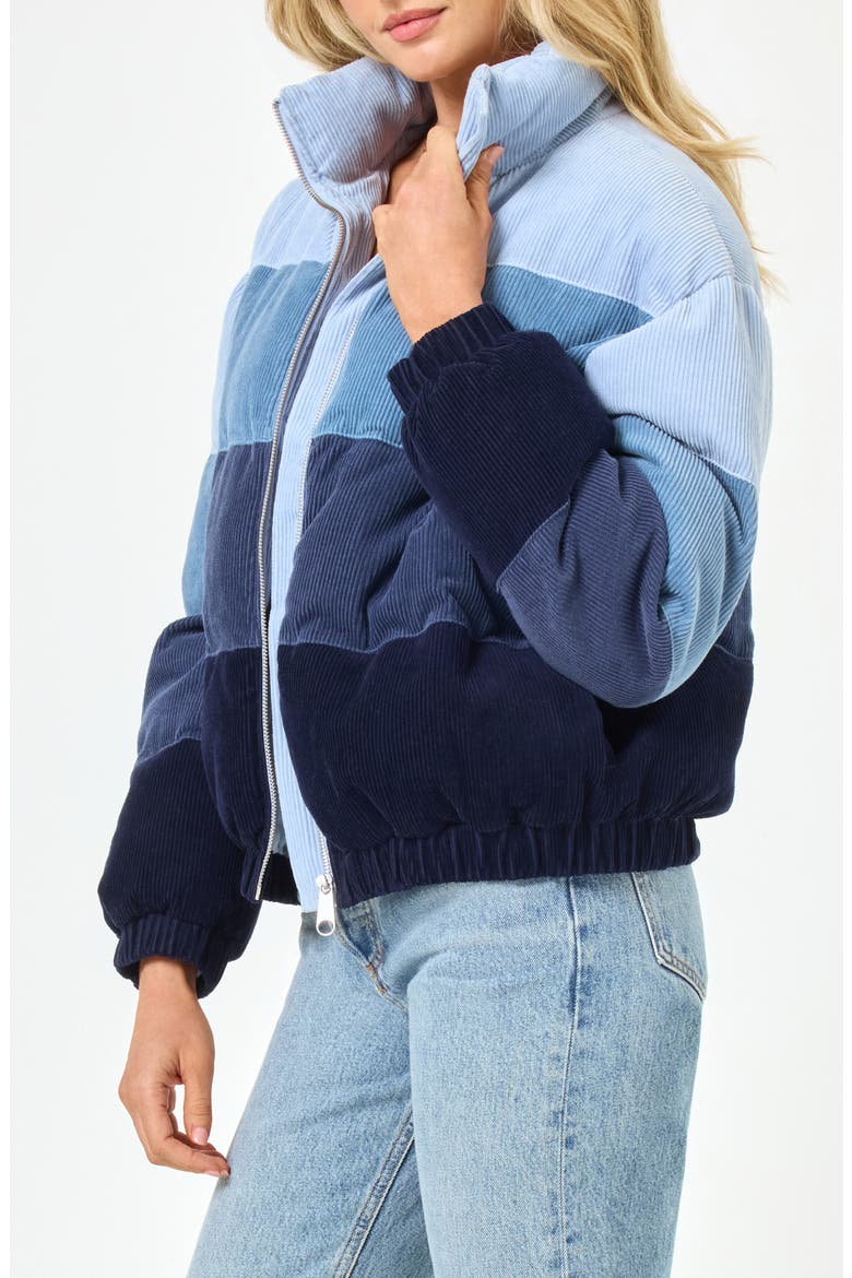 Horizon Cropped Bomber Jacket, Alternate, color, MARINA DAYS