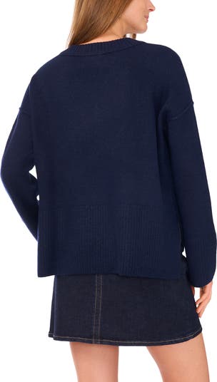 High-Low V-Neck Sweater
