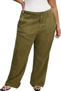 Good American Lite Cotton Blend Pants