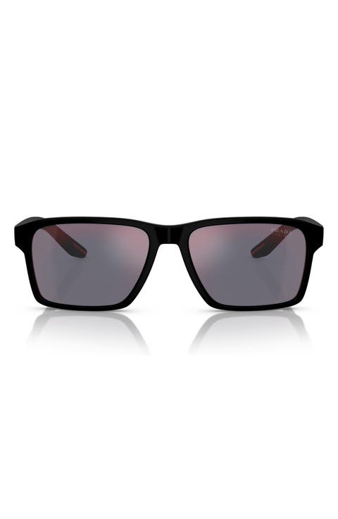 58mm Rectangular Sunglasses