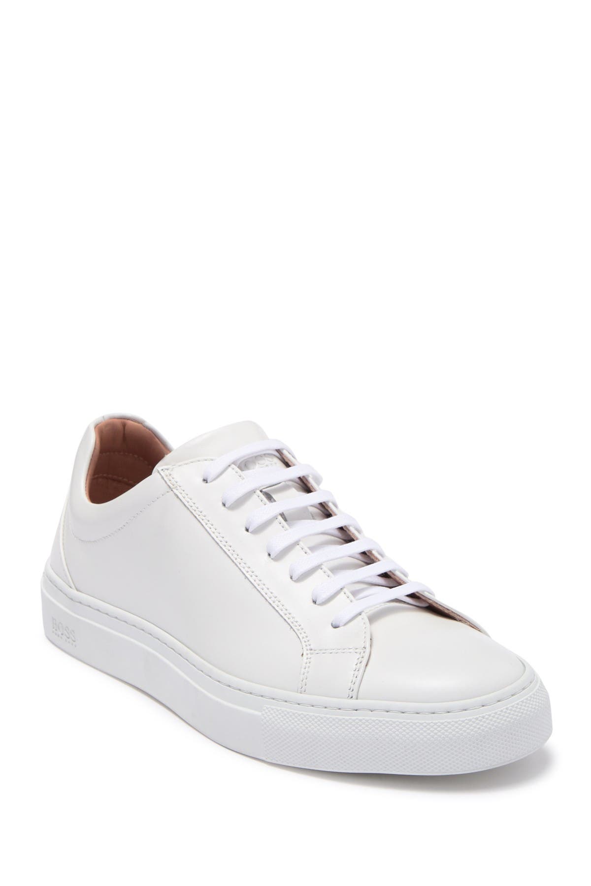 Low Cut Leather Sneaker, Main, color, WHT