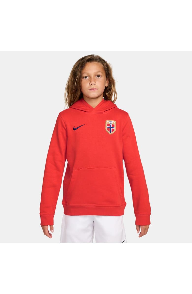 Nike Youth Nike Red Norway National Team Club Hoodie, Main, color, Red