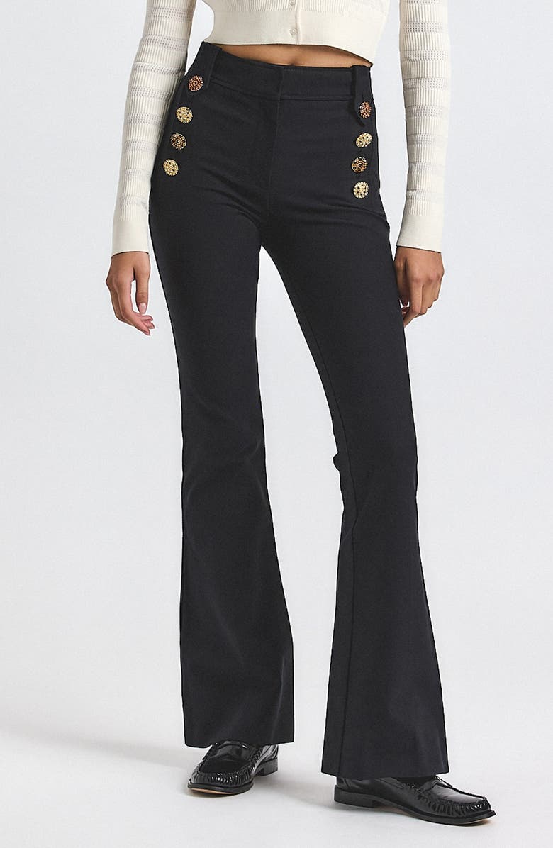 Derek Lam 10 Crosby Robertson High Waist Flare Sailor Pants, Main, color,