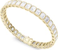 HauteCarat Emerald Cut Lab Created Diamond Tennis Bracelet