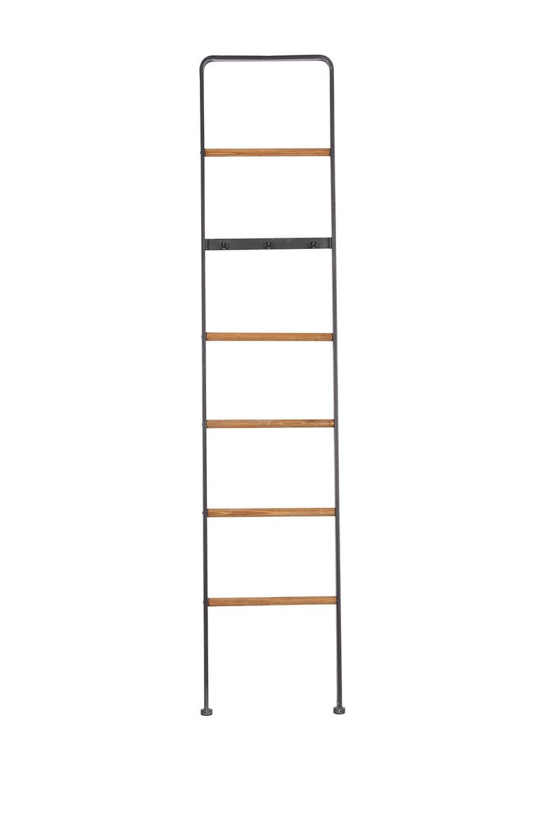 Black Metal 6-Rack Ladder, Main, color, BLACK