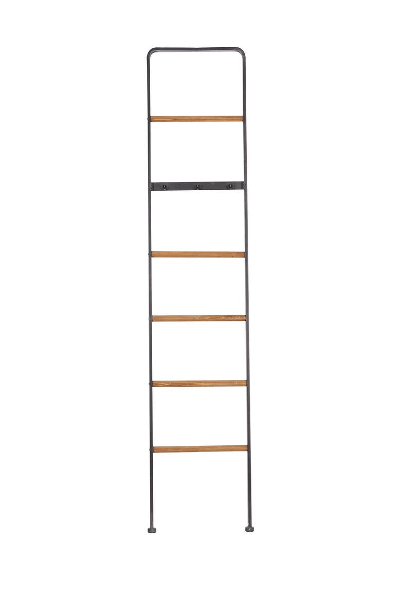 WILLOW ROW Black Metal 6-Rack Ladder, Main, color, Black