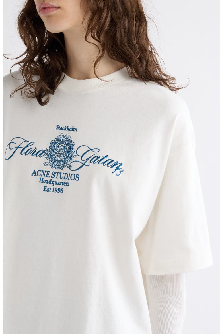 Edra Embroidered T-Shirt, Alternate, color, OFF WHITE/ ECRU