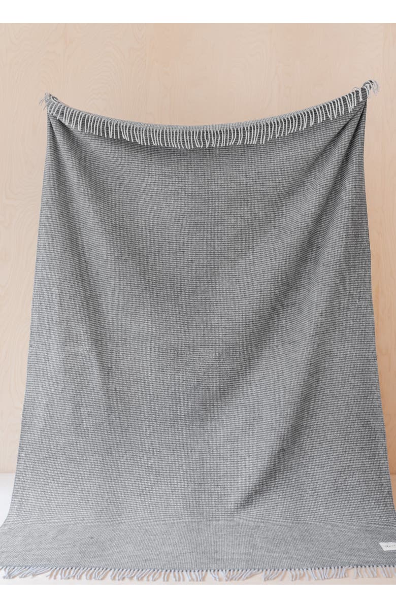 TBCo Recycled Wool Extra Large Throw Blanket, Alternate, color, Charcoal Waffle