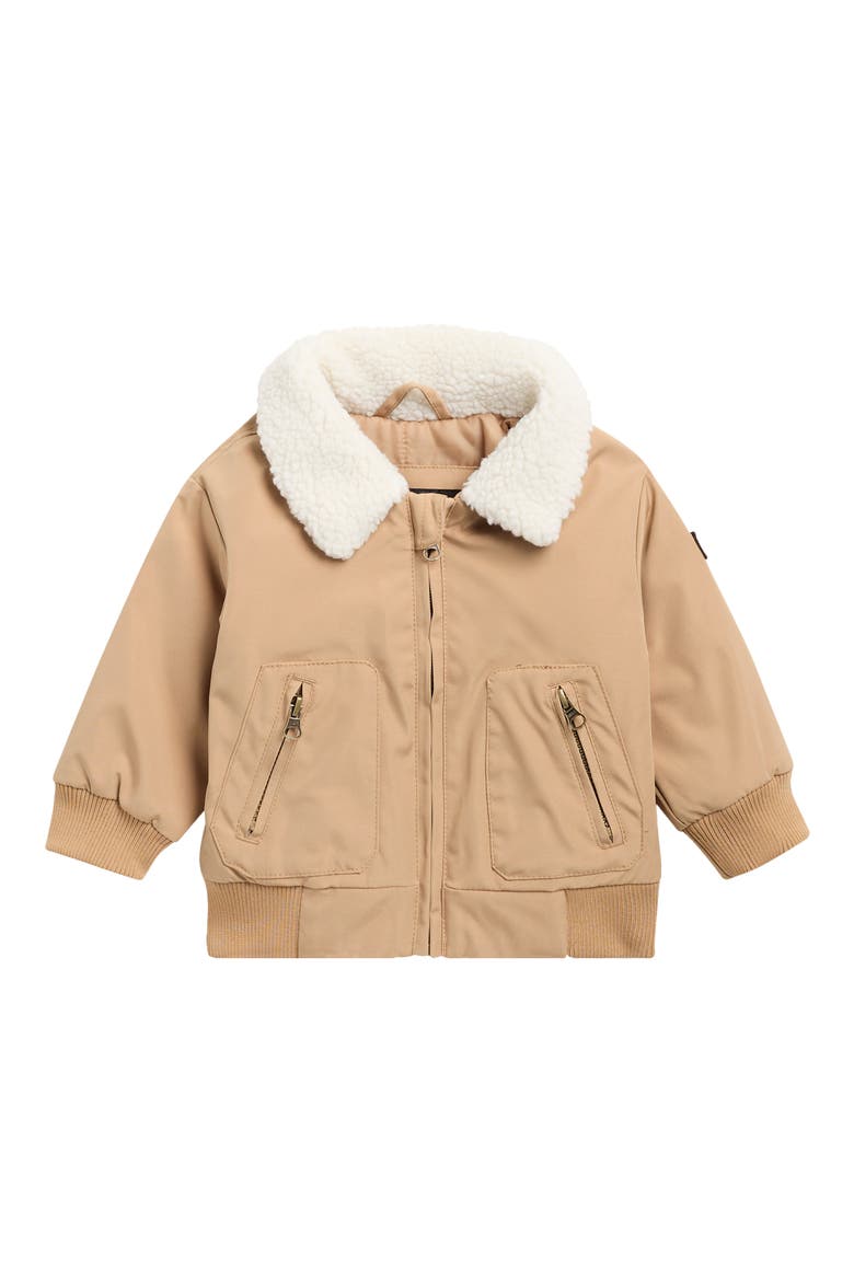 Kids' Aviator Jacket with Faux Shearling Collar, Main, color, TAN