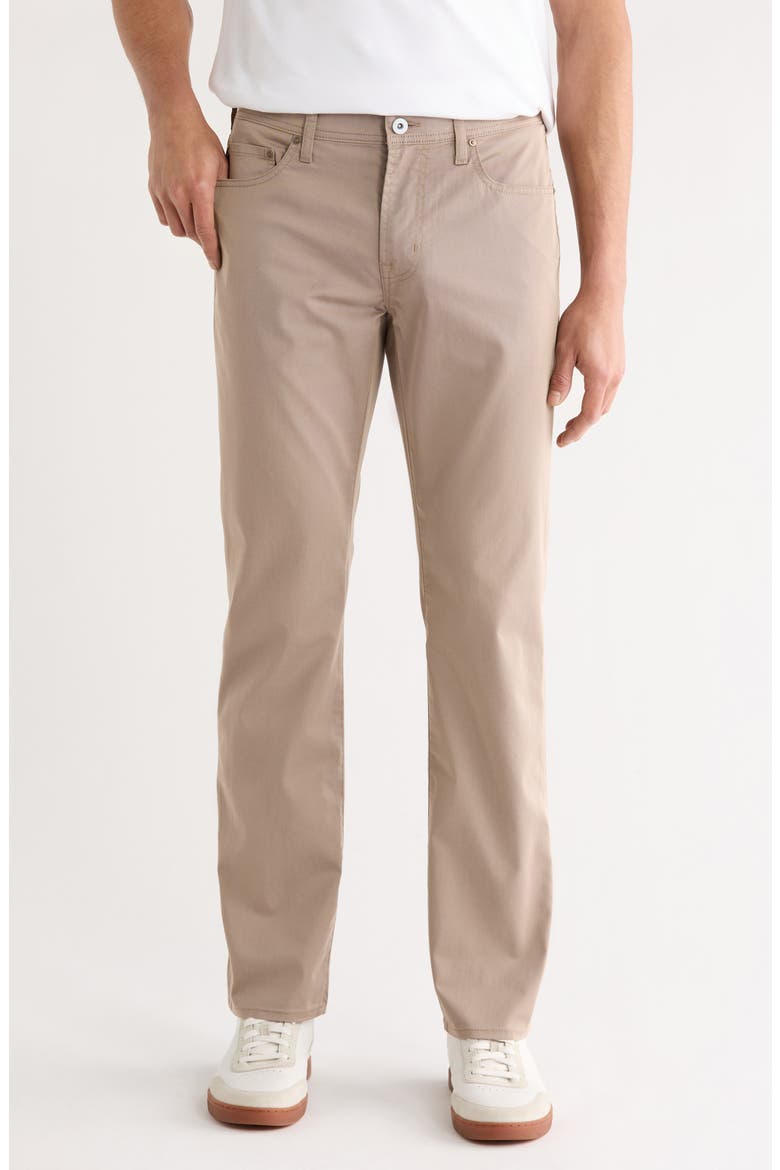 Graduate Tailored Straight Leg Twill Pants, Main, color, FAWN BROWN