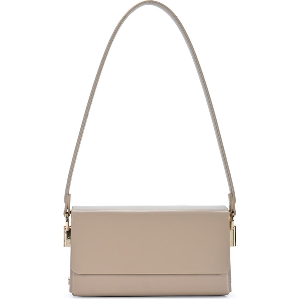 Madison West Structure Mini Shoulder Bag In Taupe