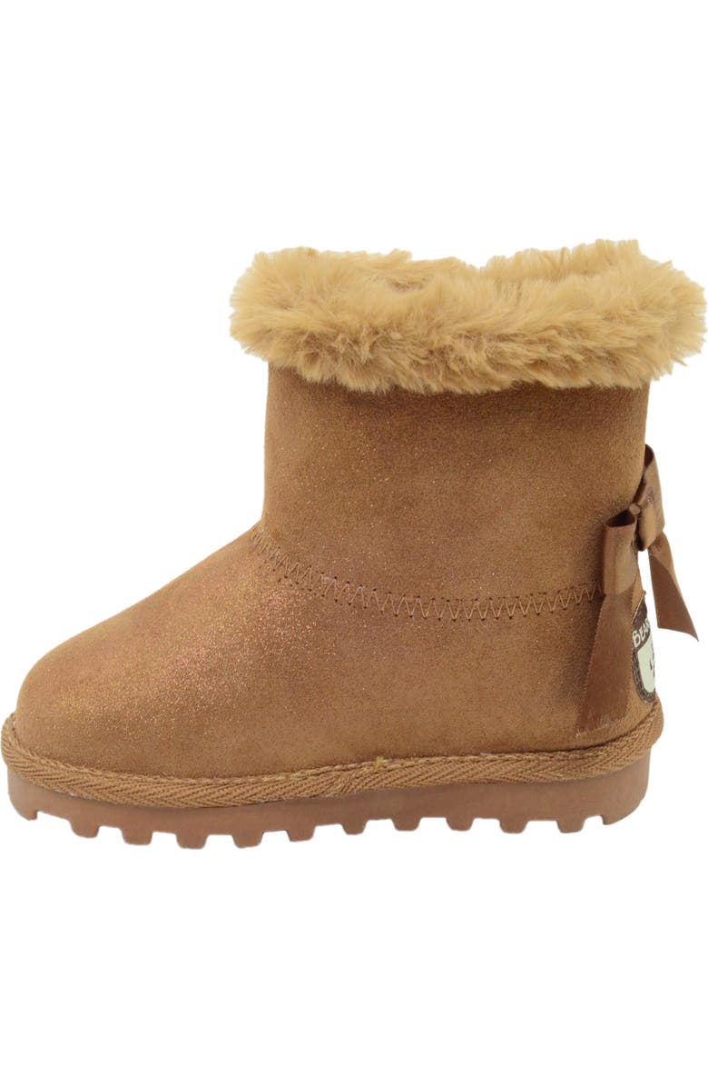 BEARPAW Kids' Suede Faux Fur Lined Boot, Alternate, color,