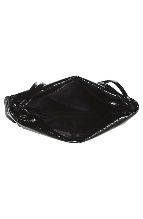 Kassl Loop Lacquered Shoulder Bag In Black 0001