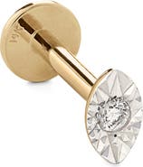 Monica Vinader 14K Gold Marquise Diamond Single Stud Earring