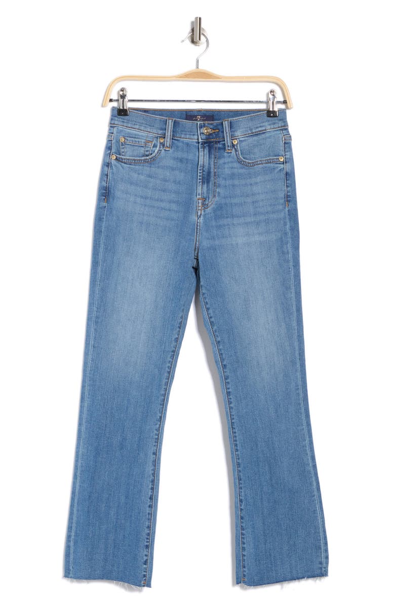 Seven High Waist Slim Kick Jeans, Alternate, color, Saltwater W/ Vintage Fray Hem