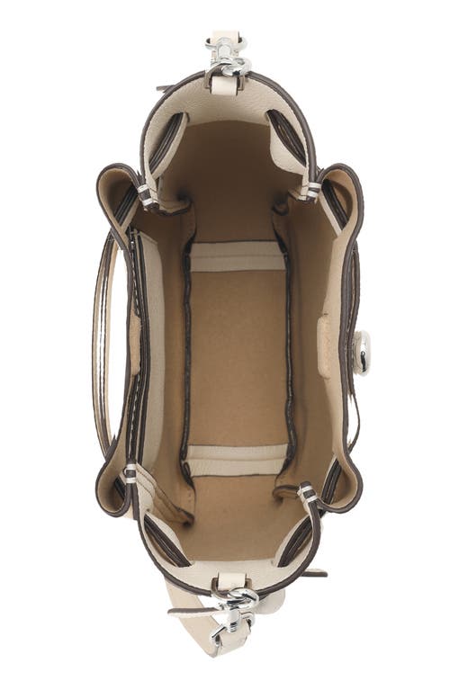 Tory Burch Romy Pebble Leather Phone Crossbody Bag In Light Cream