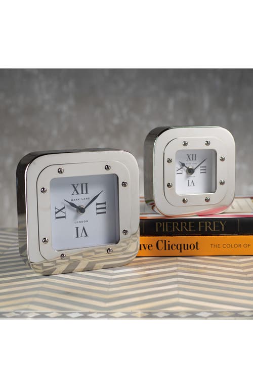 Zodax Mark Lane Table Clock In Silver
