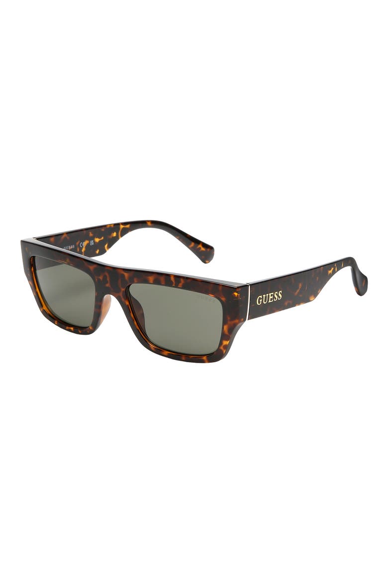 55mm Square Sunglasses, Alternate, color, DARK HAVANA / GREEN