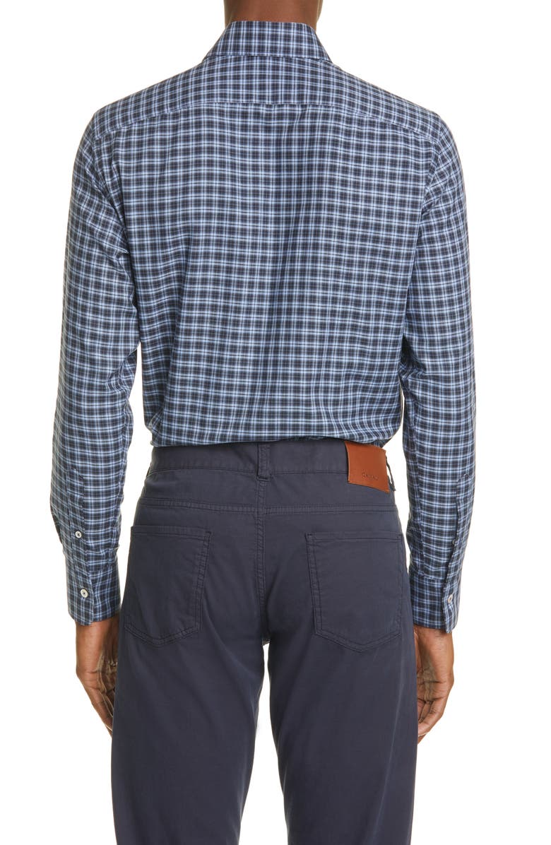 Canali Classic Fit Plaid Button-Up Shirt, Alternate, color, 
