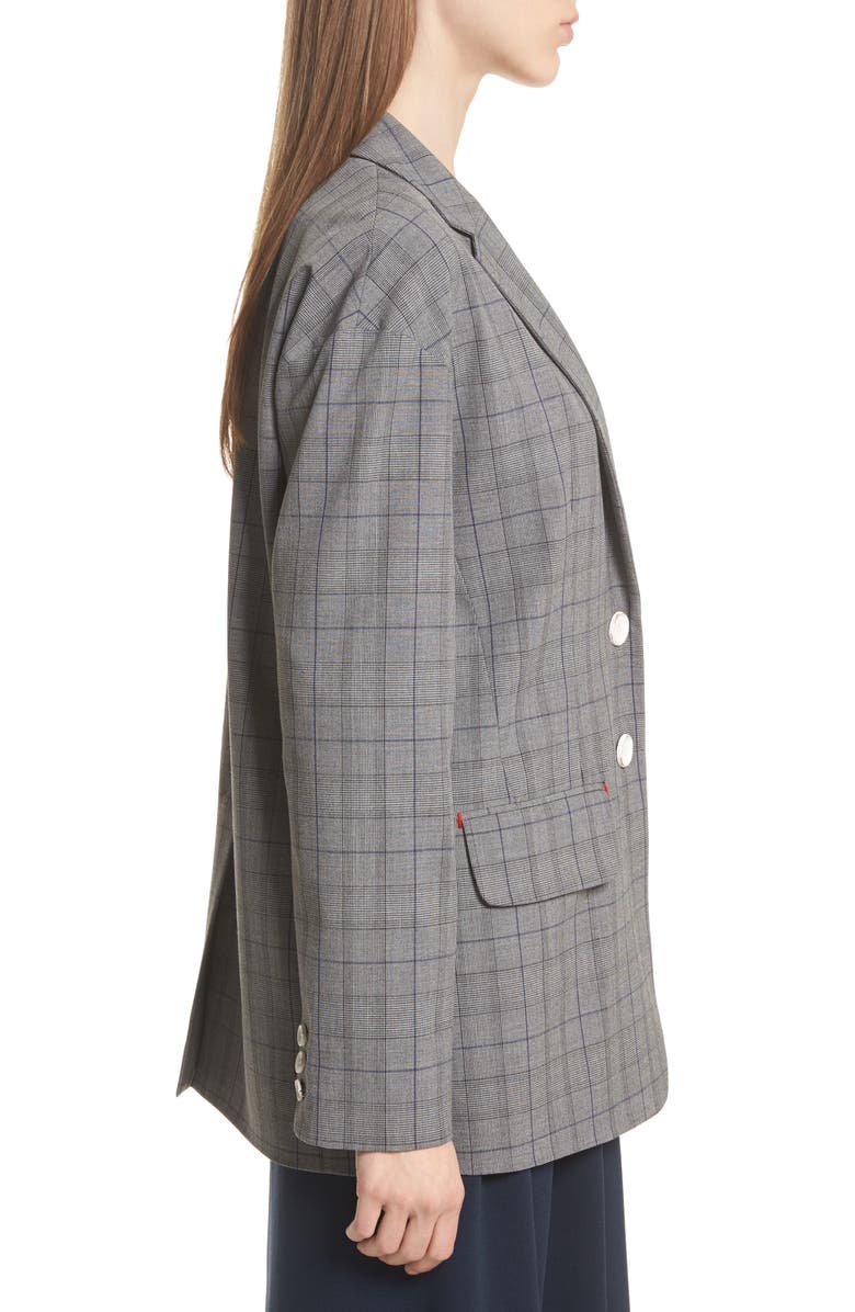 Tibi Oversize Glen Plaid Blazer, Alternate, color,