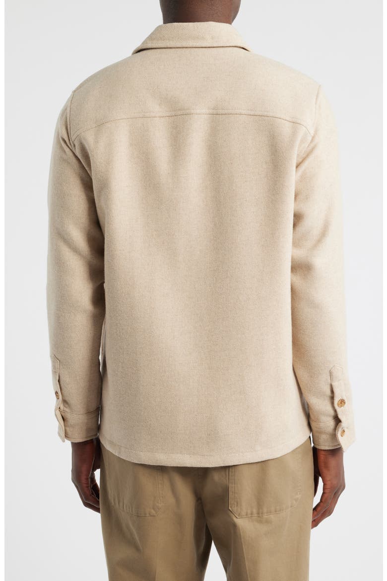 Lomond Wool Blend Melton Button-Up Overshirt, Alternate, color, NATURAL