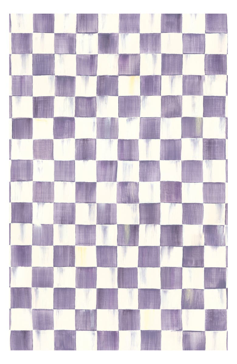 MACKENZIE CHILDS Violet Check Peel/Stick Wallpaper, Main, color, Violet