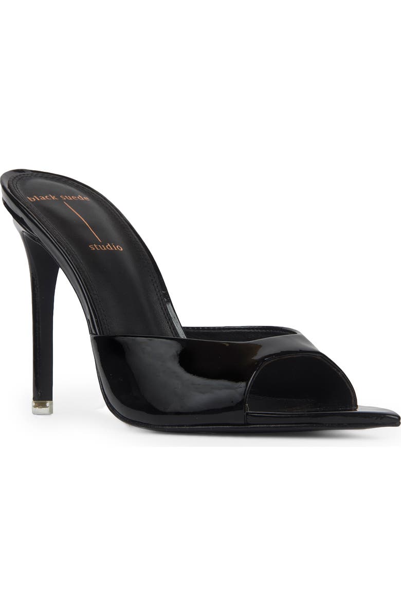 BLACK SUEDE STUDIO Brea Pointed Toe Sandal, Main, color, Black Patent