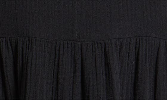 Женские Caslon® Puff Sleeve Tiered Cotton Gauze Midi Dress — фото 8