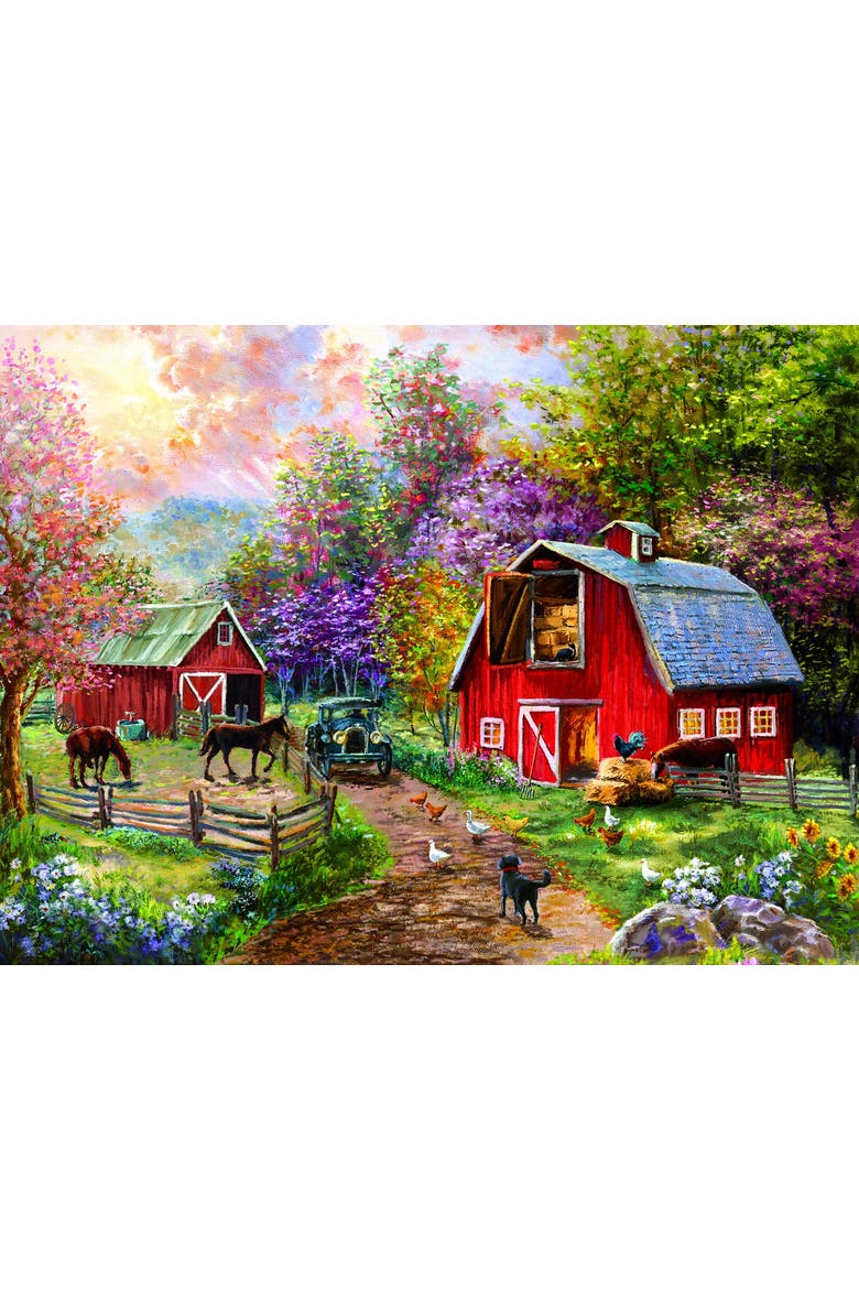 Barnyard Visit 1000 piece Jigsaw Puzzle for Adults, Alternate, color, Multicolor