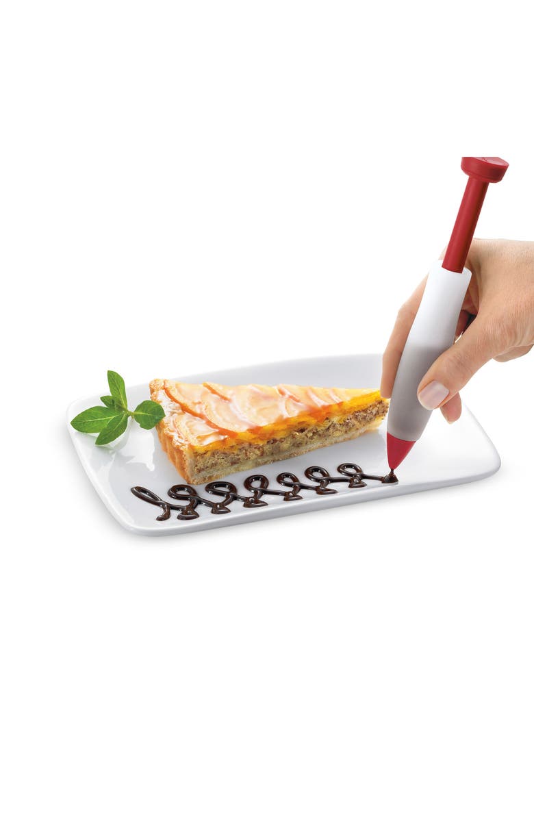 CUISIPRO Cookie And Cupcake Decorating Pen Baking Deco Food Frosting Pen, Alternate, color, Red